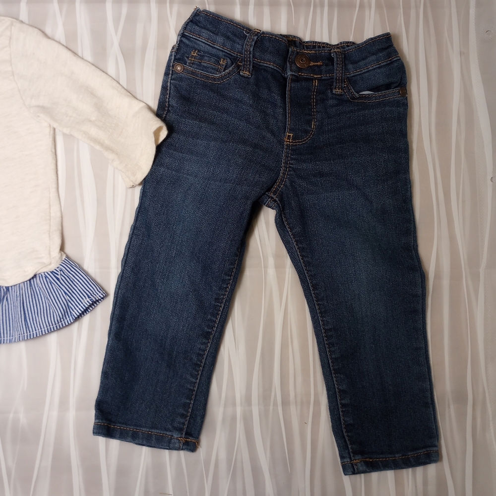 Oshkosh B'gosh Two piece Set Blue White Denim Size 18M - Picture 7 of 12